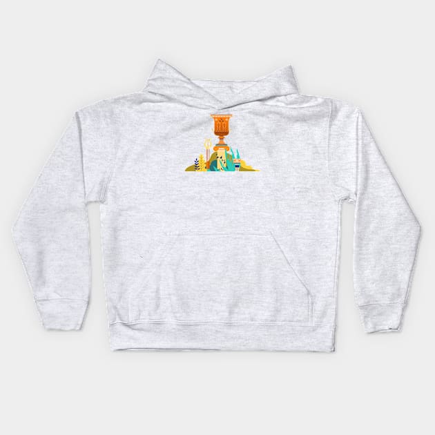 Ancient Greece Kids Hoodie by Palette Box